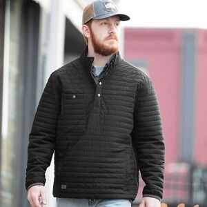 Men's Black Quilted Dri Duck Keystone Pullover